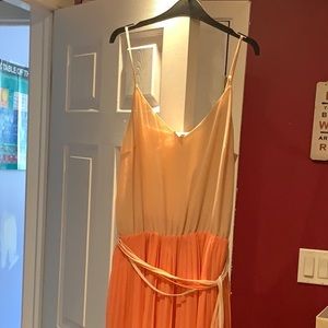 Tristan fine pleated two tone dress